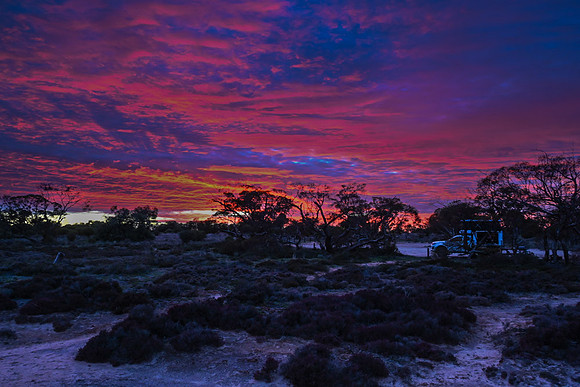 campsite, Lake Crosbie ( Pink Lakes)