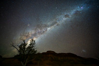 Dark Emu and Milky Way above Mt Chambers, Flinders Ranges.