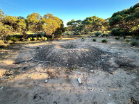 large mound near camp