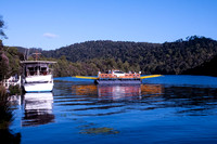 The “Fatman” barge crossing the Pieman