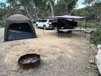 campsite at the newly refurbished Mamray Creek Campground in Mt Remarkable National Park,