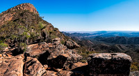 St Mary's Peak and view north. Flinders Ranges.