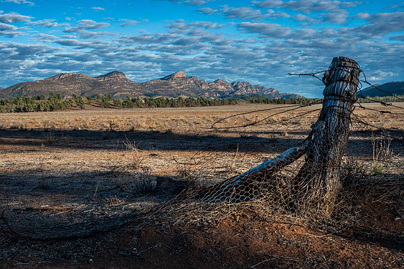 outside Wilpena Pound, looking toward the eastern "wall" with St Mary's Peak