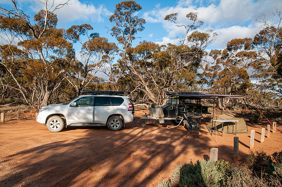 campsite at Redbanks conservation park.